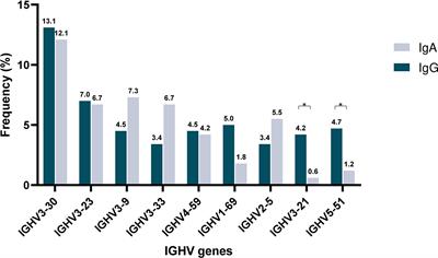 Differences in the immunoglobulin gene repertoires of IgG versus IgA multiple myeloma allude to distinct immunopathogenetic trajectories